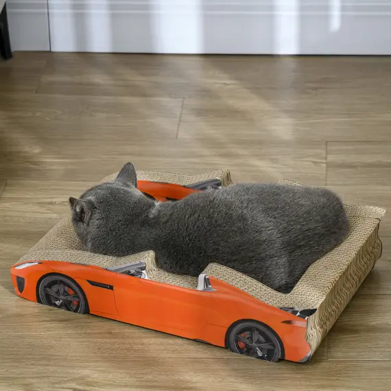 Buy 2 in 1 Cat Scratching Board with Catnip, Car-shaped, 8 image