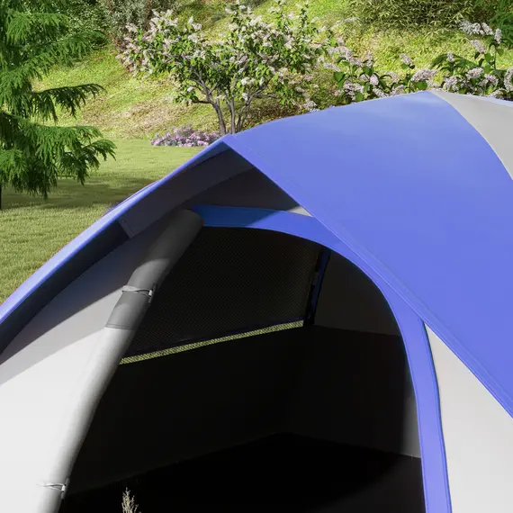 Buy Two Man Single Room Dome Tent, with Accessories - Dark Blue/Grey, 8 image