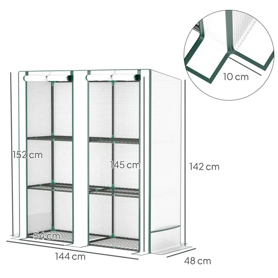 Buy Three-Tier Mini Greenhouse - White, 3 image
