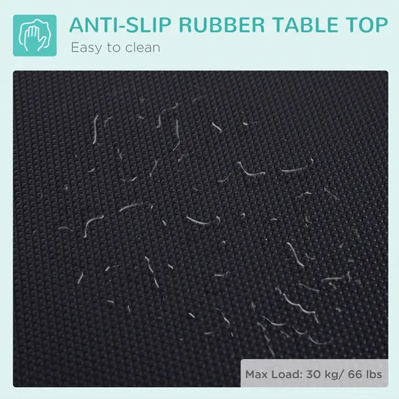 Buy 32" Foldable Dog Grooming Table Pet Drying Beauty Table Adjustable Fixed Arm Rubber Top, Black, 6 image