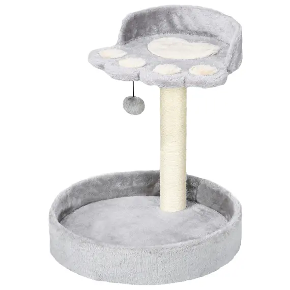 Buy 44cm Cat Tower, Cat Tree for Indoor Cats, with Sisal Cat Scratching Post, Toy Ball - Light Grey