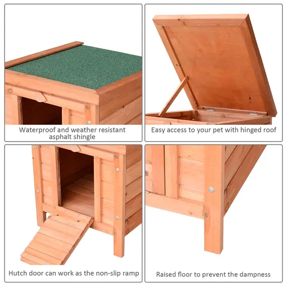 Buy 20" Wooden Guinea Pigs Hutches-Fir Wood, 4 image