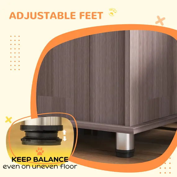 Buy Dog Crate Table for Medium and Large Dogs with Magnetic Door for Indoor Use, 95 x 55 x 75 cm, Purple, 7 image