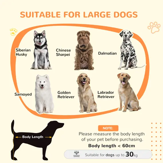 Buy 98cm Dog Crate Furniture with Removable Cushion for Large Dogs - Grey, 4 image