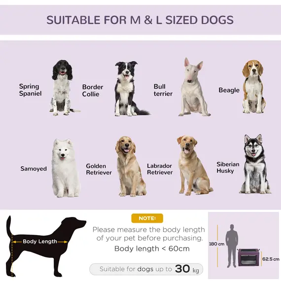 Buy 90cm Pet Carrier Bag, with Cushion for Medium, Large Dogs - Purple, 5 image