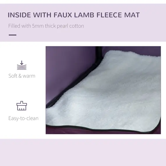 Buy 90cm Pet Carrier Bag, with Cushion for Medium, Large Dogs - Purple, 7 image