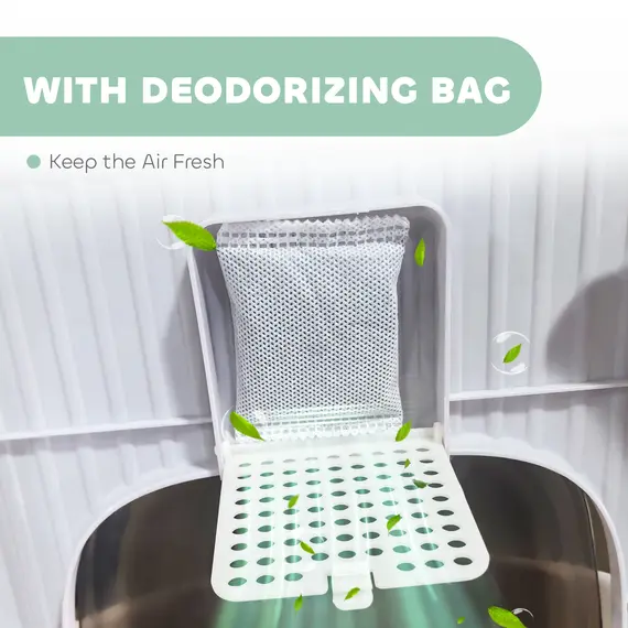 Buy Cat Litter Box with Lid, Scoop, Deodorisation Bags, Top Entry, 7 image