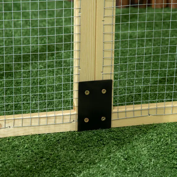 Buy Large Chicken Run, Wooden Chicken coop, with Combinable Design - Natural Wood Finish, 9 image