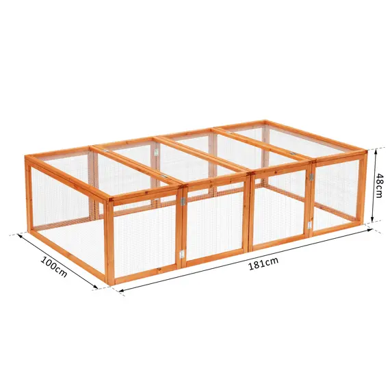 Buy Guinea Pigs Hutches W/ Mesh Wire, 181Lx100Wx 48H cm-Wood, 3 image
