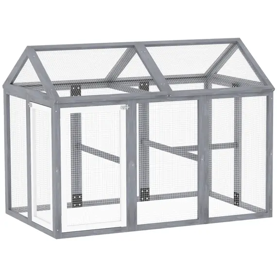 Buy Large Chicken Run, Wooden Chicken coop, with Combinable Design - Wood Effect
