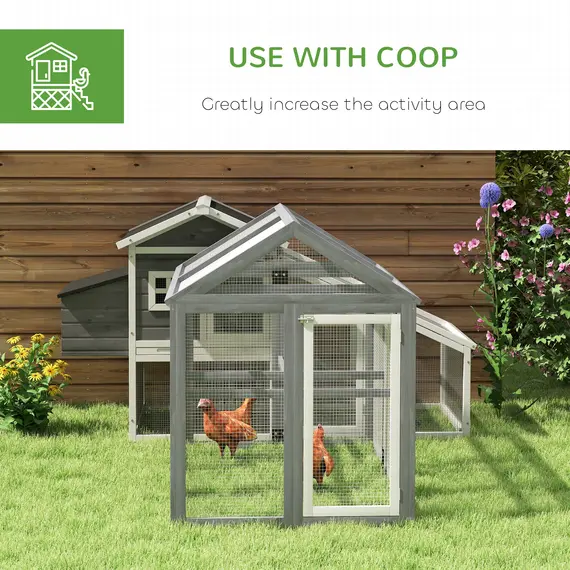 Buy Large Chicken Run, Wooden Chicken coop, with Combinable Design - Wood Effect, 6 image