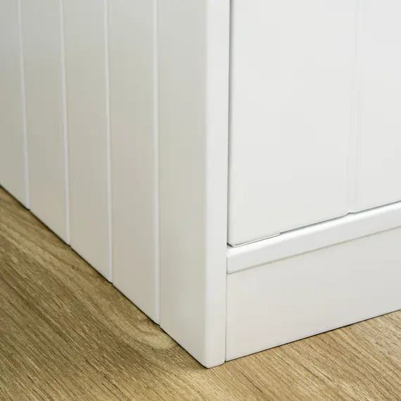 Buy Raised Pet Feeder, with Two Bowls, Storage - White, 9 image