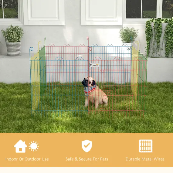 Buy Pet Playpen Crate, with Eight Panels, Door, for Indoors and Outdoors, 60H x Î¦156cm, 7 image