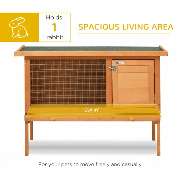 Buy Rabbit Hutch Outdoor Guinea Pig Hutch Bunny Cage Shelter Outdoor, 90 x 45 x 65cm, 4 image