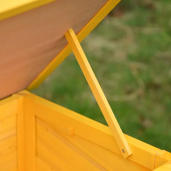 Buy Garden Wooden Cat House Hide Cage Outdoor Pet Play Home Water-resistant Roof Kitty Shelter Kennel w/ith Door & Window, 9 image