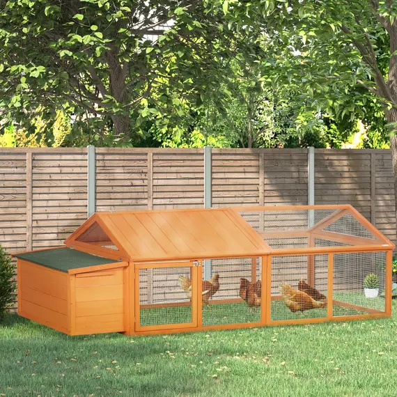 Buy Wooden Chicken Coop with Nesting Box, Openable Roof, for 4-8 Chickens, 2 image