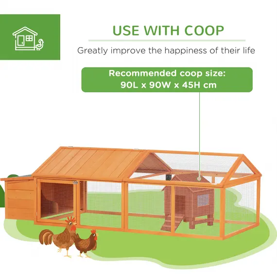 Buy Wooden Chicken Coop with Nesting Box, Openable Roof, for 4-8 Chickens, 6 image