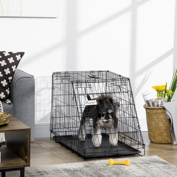 Buy Trapeze Collapsible Dog Pet Travel Box Cage Removable Tray 77 x 47 x 55cm, 2 image