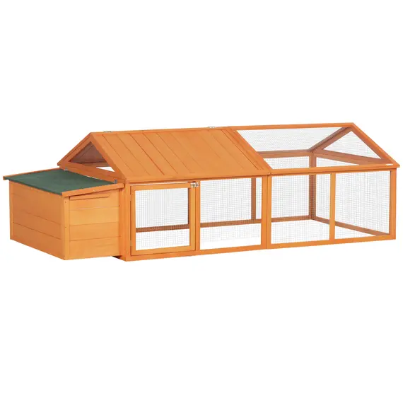 Buy Wooden Chicken Coop with Nesting Box, Openable Roof, for 4-8 Chickens