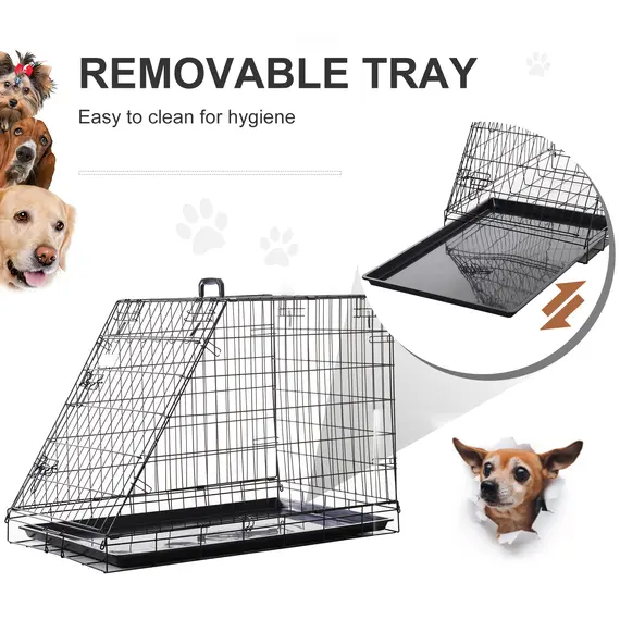 Buy Trapeze Collapsible Dog Pet Travel Box Cage Removable Tray 93 x 58 x 65cm, 6 image