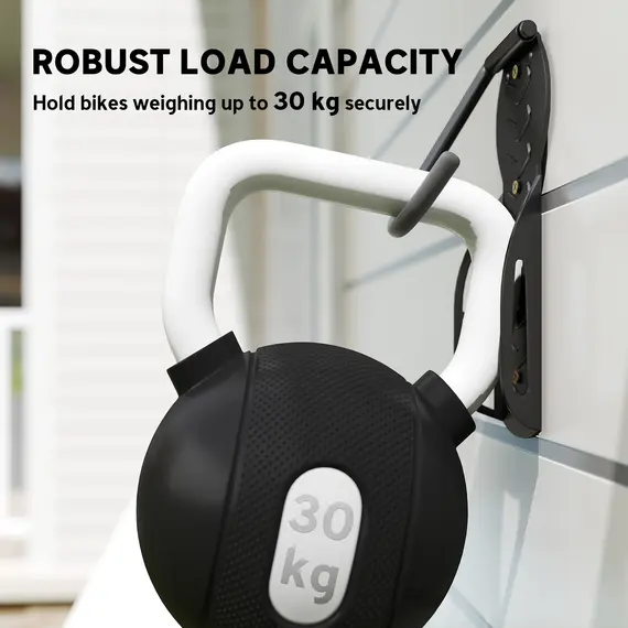 Buy 4 Pack Bike Rack, Wall Mounted Bicycle Hanger Hook, Foldable Garage Bike Wall Rack, Bicycle Storage Holder for Indoor Outdoor Use, 5 image