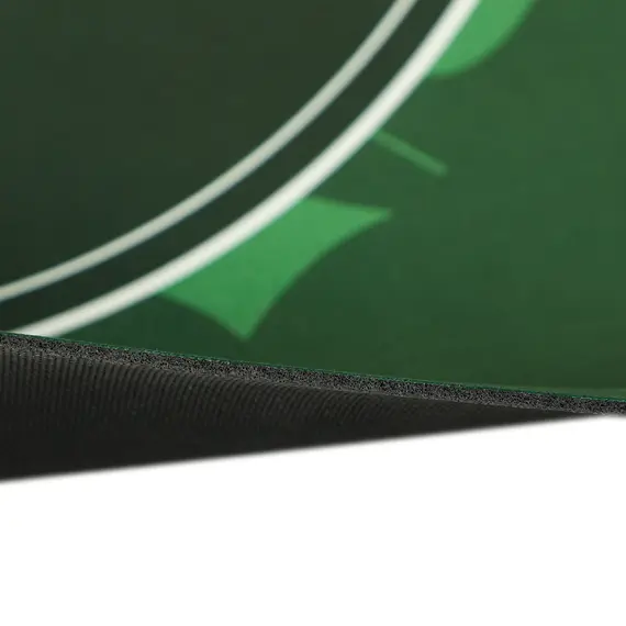 Buy 120 x 60 cm Professional Texas Hold'em Poker Mat 6 Player Water-Resistant Poker Table Top Rubber Poker Table Mat with Felt Surface Carry Bag, Green, 9 image
