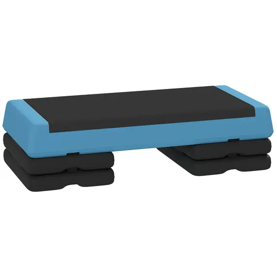 Buy Adjustable Fitness Stepper, with Non-Slip Surface, for Home, Gym, Office Workout, Light Blue