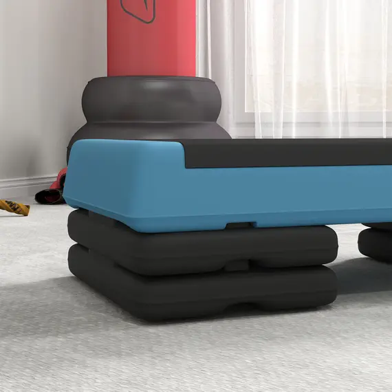 Buy Adjustable Fitness Stepper, with Non-Slip Surface, for Home, Gym, Office Workout, Light Blue, 8 image