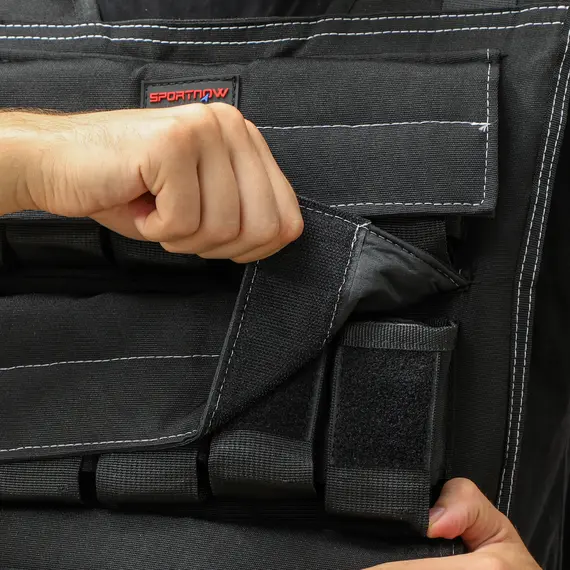 Buy 15KG Adjustable Weighted Vest, Running Weight Vest, with 30 Metal Weights, Reflective Strips, for Running, Exercise, 8 image