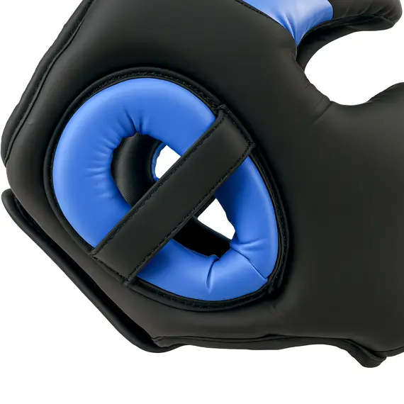 Buy Boxing Headguard, Boxing Headgear Helmet with Adjustable Strap for Full Face Protection for Kickboxing Sparring Martial Arts Karate Taekwondo, Blue, 9 image