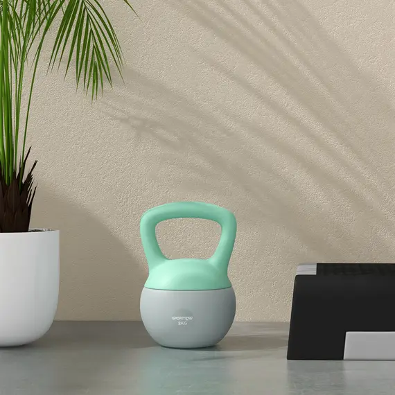 Buy 8KG Kettlebell, Soft Kettle Bell with Non-Slip Handle for Home Gym Weight Lifting and Strength Training, 7 image