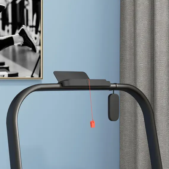 Buy 2.5HP Walking Pad, 1-6km/h Folding Treadmill with Remote Control and LED Display for Home Gym Office, Orange, 9 image