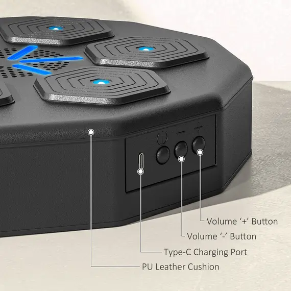Buy Music Boxing Machine with Bluetooth Connection and LED Light Smart, Wall Mounted for Punching Beat Boxing Training, 6 image