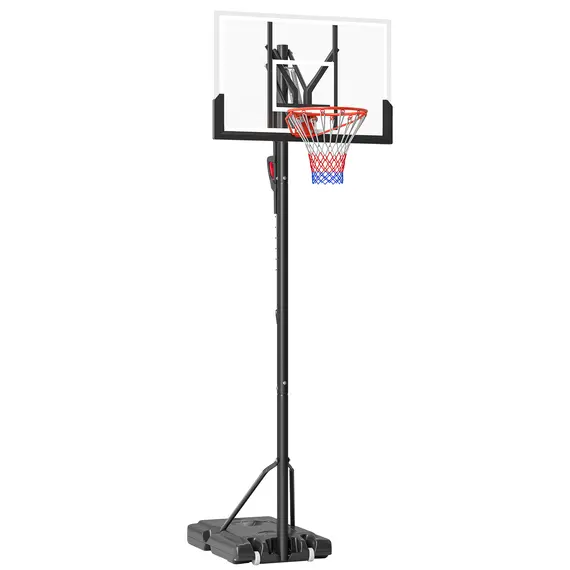 Buy Six-Level Height Adjustable Freestanding Basketball Hoop and Stand with Wheels, 2.35-3.05m