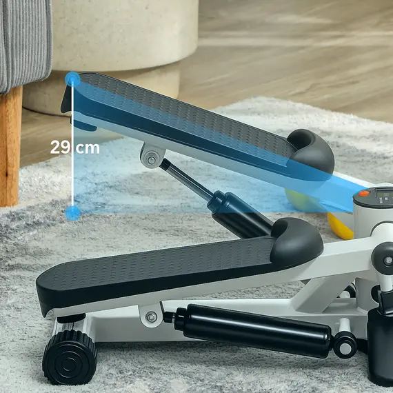 Buy Mini Stepper, Compact Step Machine Exerciser for Home Workout with LCD Monitor and Non-Slip Pedals, White, 7 image