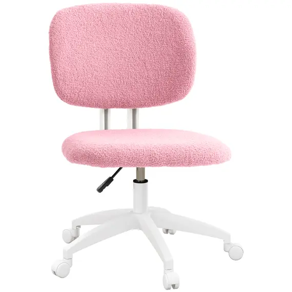 Buy Teddy Fleece Armless Office Chair - Pink