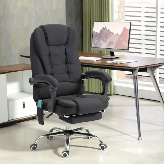 Buy Six-Point Massage and Heated Office Chair - Black, 2 image