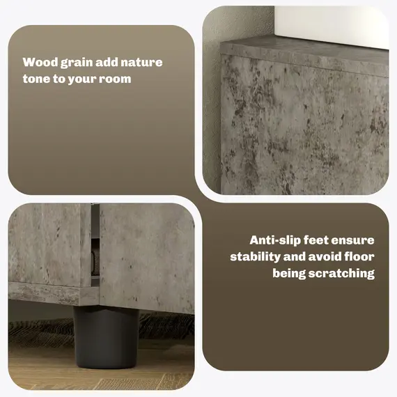 Buy Two-Tier Locking Office Storage Cabinet - Grey, 5 image