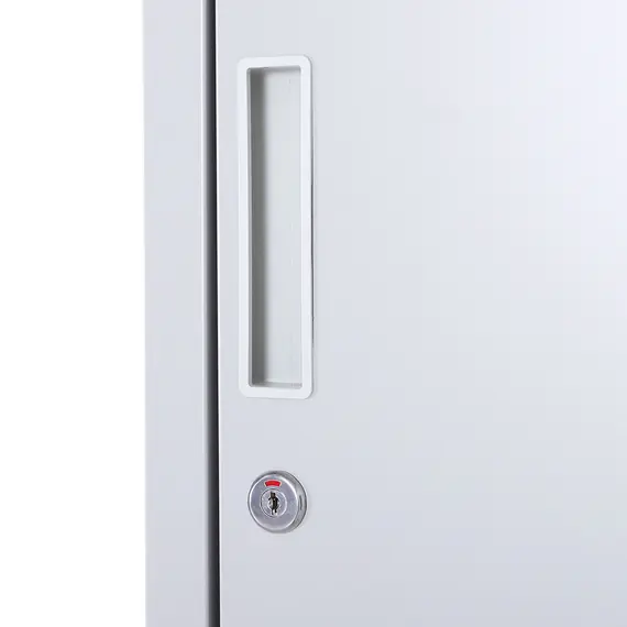 Buy Locker Cabinet Storage Cold Rolled Steel w/ Shelves Vertical Cupboard Grey 38 x 46 x 180 cm, 8 image