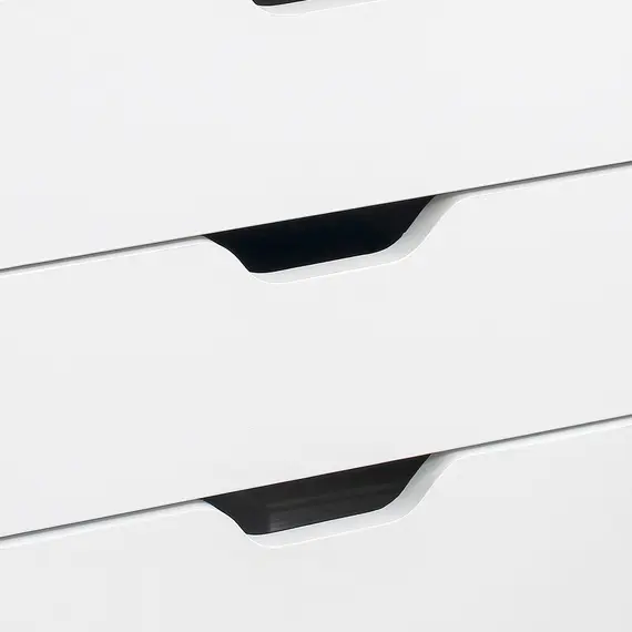 Buy Seven-Drawer Filing Cabinet, with Wheels - White, 9 image