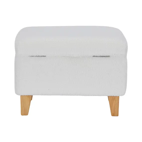 Buy Teddy Fleece Upholstered Storage Ottoman, 5 image