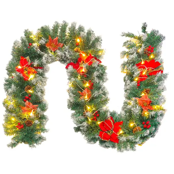Buy 270cm Spruce Artificial Garland with 50 Warm White LEDs