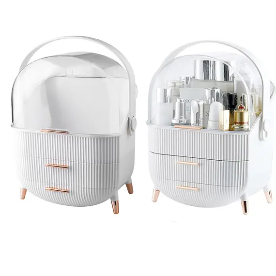 Buy Durable Plastic Makeup Organiser with Drawers, 6 image