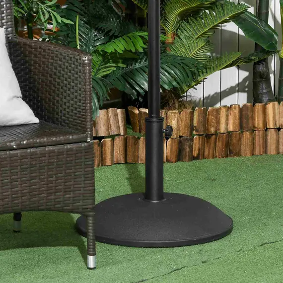 Buy Outsunny Heavy Duty Cement Parasol Base 20kg Round Patio Umbrella Stand Garden Outdoor Shade Holder for Dia. 35mm/38mm/48mm Poles, 7 image
