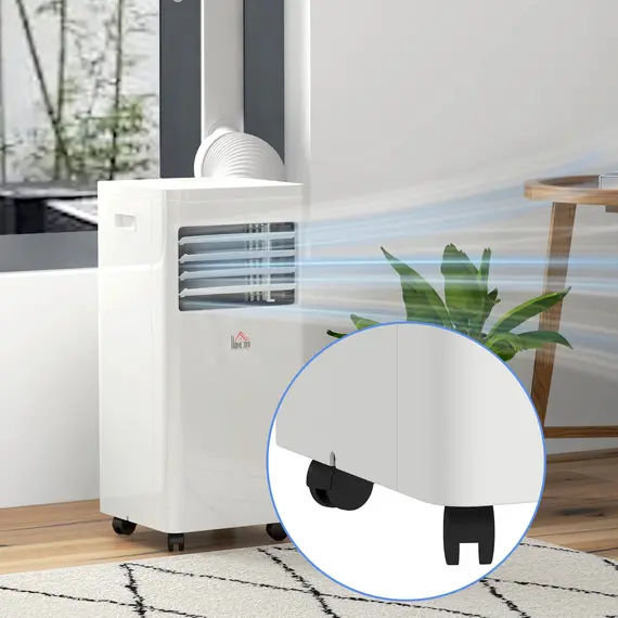 Buy HOMCOM 7000 BTU Air Conditioning Unit, 3-in-1 Portable Air Conditioner, Dehumidifier, Cooling Fan with 2 Speeds, 24H Timer, Remote Control, Digital Display, Window Venting Kit, 26m², 8 image