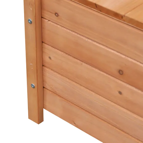 Buy Outsunny Two-Seater Garden Storage Bench - Natural, 9 image