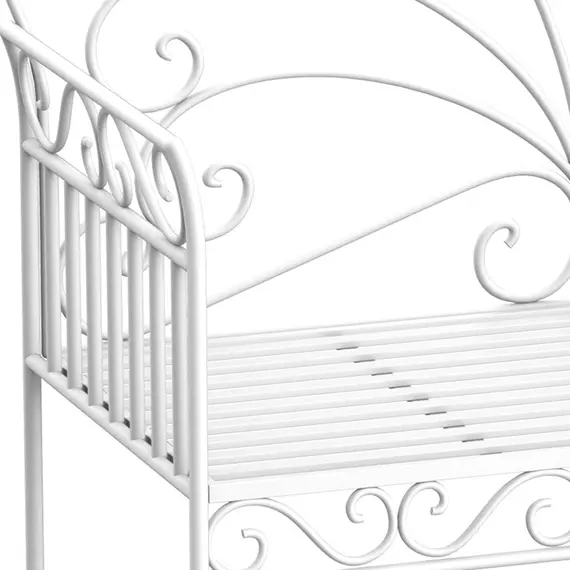 Buy Outsunny Heavy-Duty Garden Bench-White, 9 image