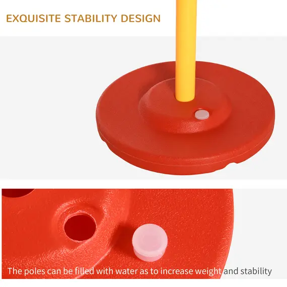 Buy Pawhut Dog Agility Equipment Portable Pet Training Obstacle Set for Dogs 5 Pieces w/ Adjustable High Jumping Pole, Jumping Ring, Weave Poles, Tunnel, 6 image