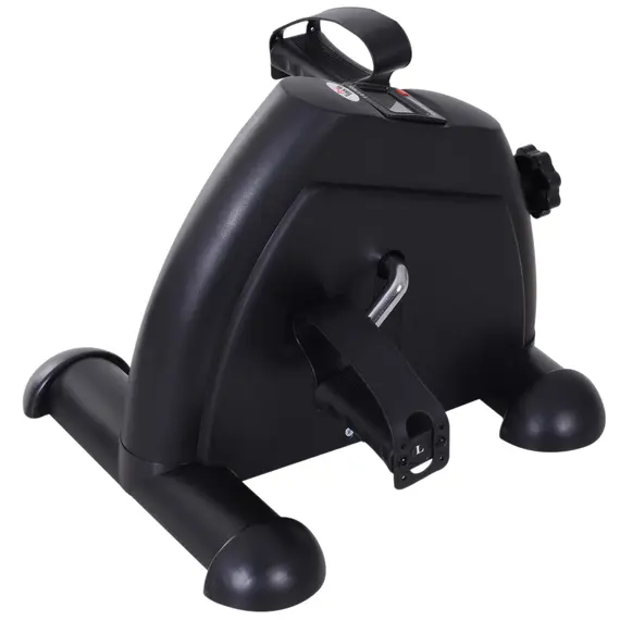 Buy HOMCOM Mini Exercise Bike, Portable Pedal Exerciser, Under Desk Bike with LCD Display for Legs and Arms Training, Black, 8 image