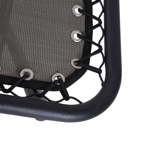 Buy Outsunny Zero Gravity Chair Metal Frame Texteline Armchair Outdoor Folding and Reclining Sun Lounger with Head Pillow for Patio Decking Gardens Camping, Grey, 8 image